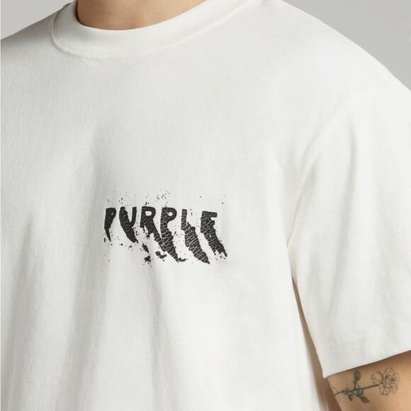 Purple Brand Heavyweight Oversize Logo Cotton T-Shirt Medium NWT $ 145.00 - Picture 5 of 7